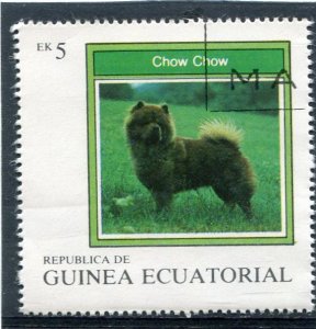 Equatorial Guinea 1977 DOG CHOW CHOW 1 stamp Perforated CTO Used