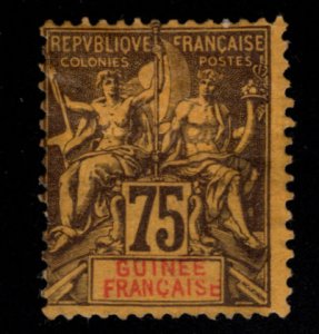 French Guinea Scott 16 MH* 1892 Perf 14x13.5 CV$65