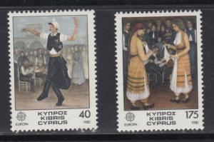 Cyprus   #560-61    mlh     cat $1.10