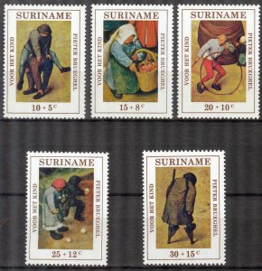 Suriname 1971 Voor Het Kind - For the Child Games set of 5 MNH