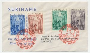 Cover / Postmark Suriname 1954 Youth work Evangelical Brotherhood