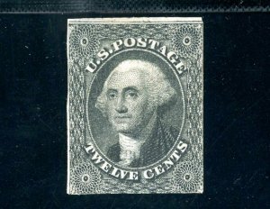 USAstamps Unused FVF US 1851 Imperforate Washington Scott 17 NG