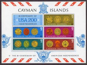 Cayman Islands 376a MNH Coins on Stamp