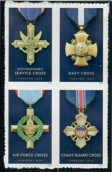 5065 - 5068 Service Cross Medals MNH Block of 4