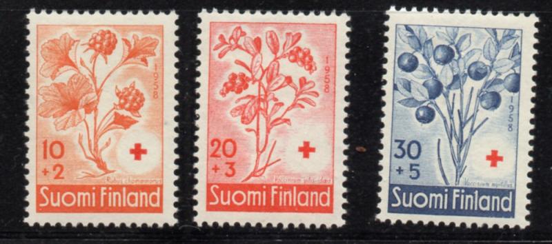 Finland Sc B148-50 1958 Anti TB Flowers stamps mint NH