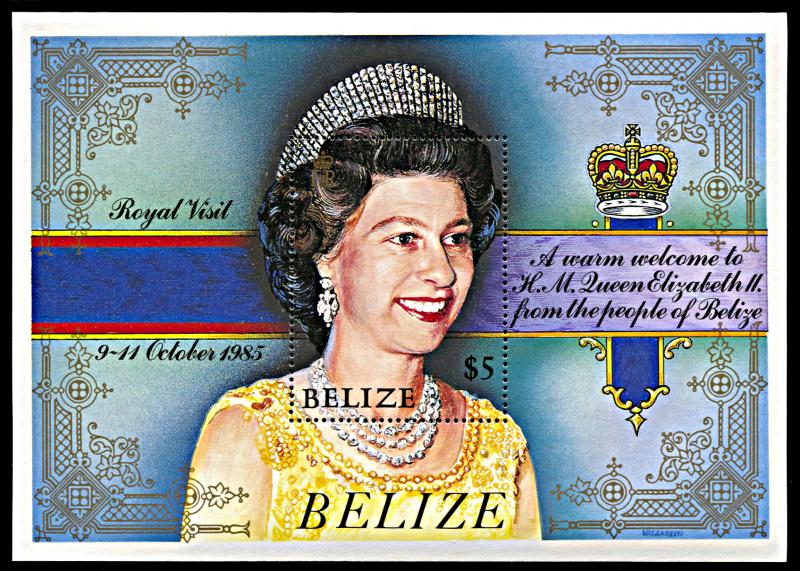 Belize 785, MNH, Royal Visit of Queen Elizabeth II souvenir sheet