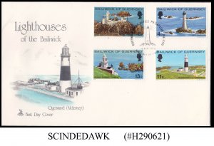 BAILIWICK OF GUERNSEY - 1976 LIGHTHOUSE - 4V - FDC