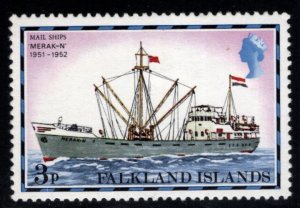 FALKLAND ISLANDS Scott 262  MH* Cargo ship stamp.