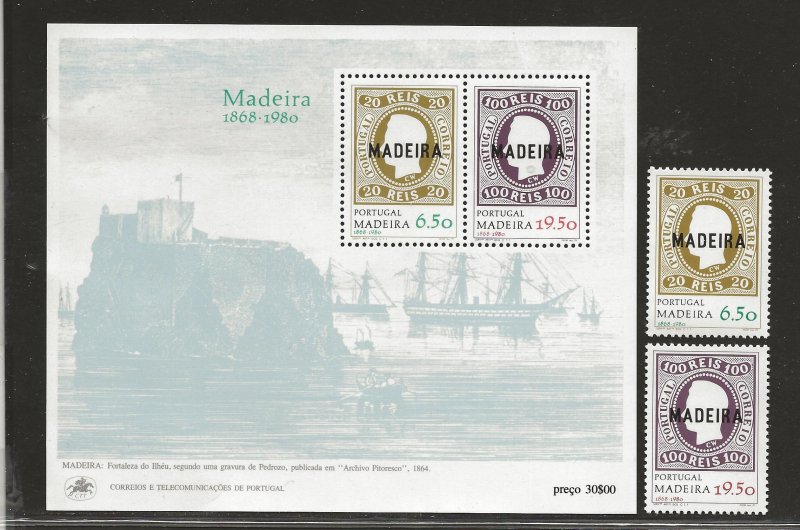 PORTUGAL-MADEIRA  SC# 66-67a  FVF/MNH