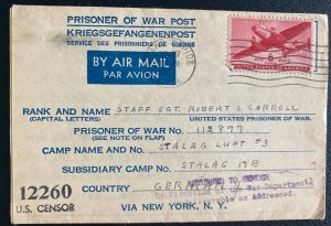 1944 Grand Rapid USA Sheet Cover to Prisoner of War POW Stalag Luft 3 Germany