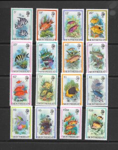 FISH - MONTSERRAT #445-60  MNH