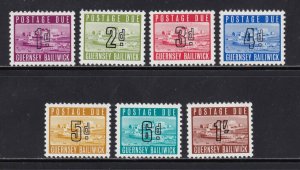 Guernsey stamps #J1 - 7, MNH OG, complete set, CV $47.00