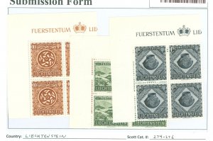 Liechtenstein #274-276  Multiple