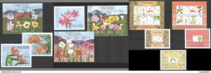 L0995 Central Africa Burkina Faso Flora Flowers Orchids Of Africa 5Kb+6Bl Mnh