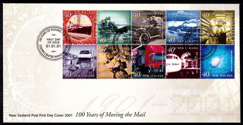 New Zealand 2001 Penny Universal Postage First Day Cover FDC SC 1695