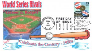#3187j Yankees - Dodgers W. Series Juvelar FDC