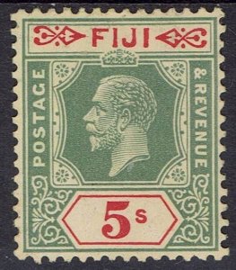 FIJI 1922 KGV 5/- DIE II WMK MULTI SCRIPT CA