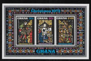 Ghana 471a 1972 Christmas Stained Glass Windows s.s.  MNH c.v. $7.25
