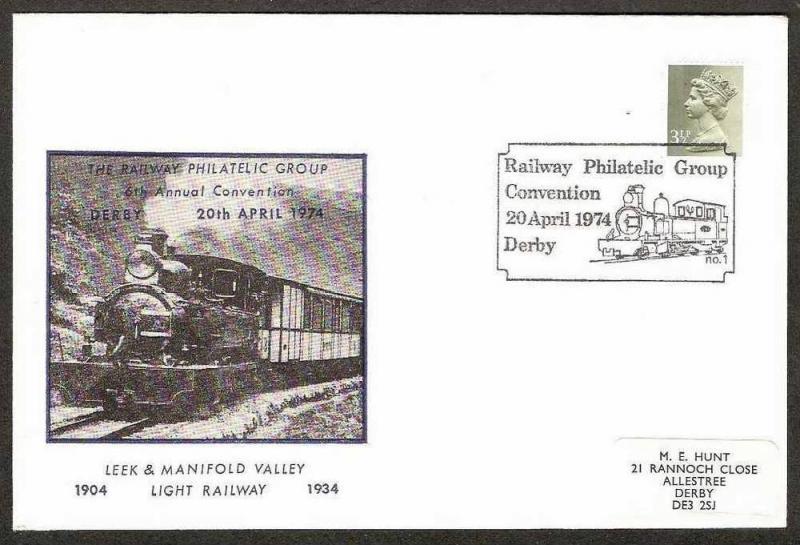 England - GB 1974 Train, Steam Locomotive, Transport Railway,Leek & Manifold ...