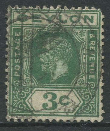 STAMP STATION PERTH Ceylon #227  KGV Definitive  Wmk 4  Used 1921-1933