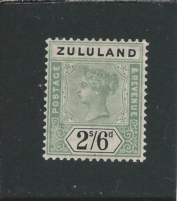 ZULULAND 1894-96 2s6d GREEN & BLACK MM SG 26 CAT £90