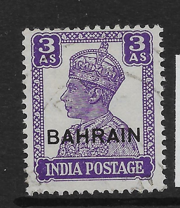 BAHRAIN SG45 1942-5 3a BRIGHT VIOLET USED