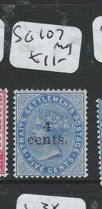 MALAYA STRAITS SETTLEMENTS (P2808B) QV 4C/5C  SG 107  MOG