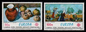 Northern Cyprus Sc 26-27 1975 Europa stamp set mint NH