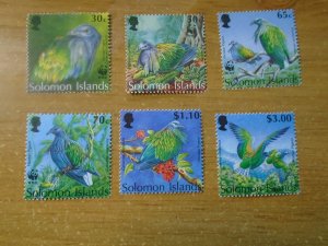 Solomon Islands  #  761-66  MNH   Birds