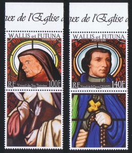 Wallis and Futuna Stained Glasses of Lano's church 2v Labels 2008 MNH