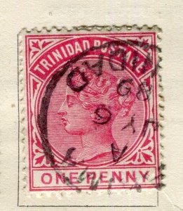 TRINIDAD; 1880s early classic QV Crown CA issue used 1d. value