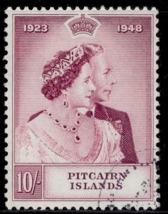 PITCAIRN ISLANDS GVI SG12, 10s mauve, FINE USED. Cat £50.