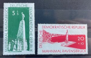 (461) DDR 1957 : Sc# B31-B32 LIBERATION DAY RAVENSBRUCK MONUMENT MEMORIAL - MH