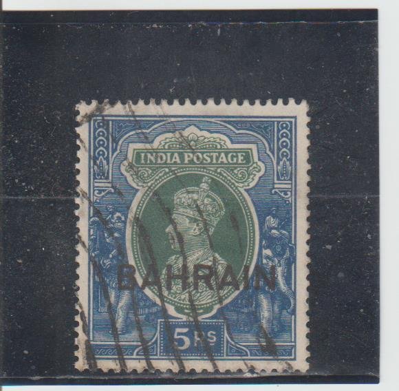 Bahrain  Scott#  34  Used  (1938 Overprinted)