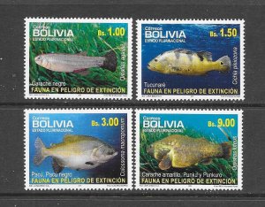 FISH - BOLIVIA #1467-70  MNH