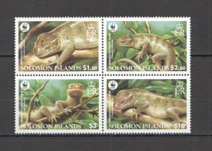 B0867 Solomon Islands Wwf Fauna Reptiles Skink 1Set Mnh