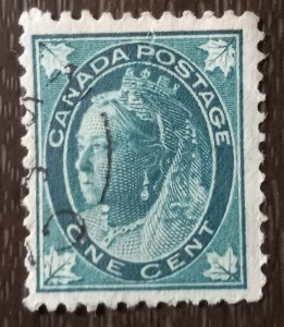 Canada Sc#67 Used QV 1c Green F-VF 1897