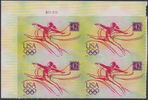 4334 Olympics Plate Block MNH