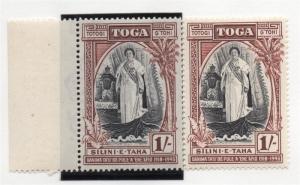 Tonga 1944 Silver Jubilee Early Issue Fine Mint Hinged 1S. Pair 039004