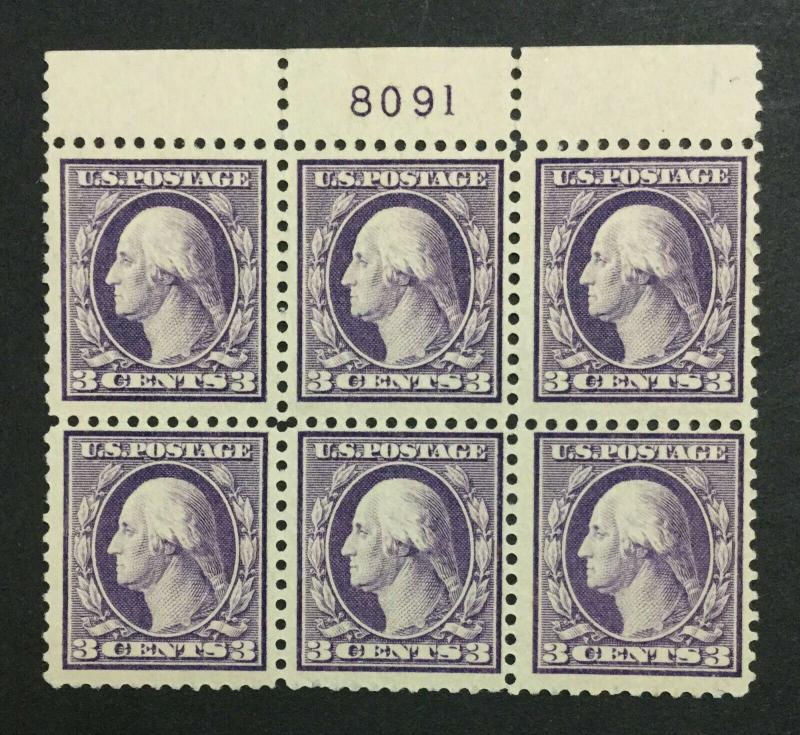 MOMEN: US #502 PLATE BLOCK MINT OG 4NH/2H #24929