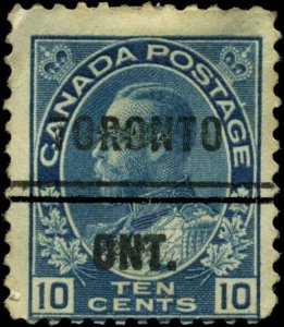 Canada Scott #117 SG #253 Used  Toronto Ontario Type 10 Precancel