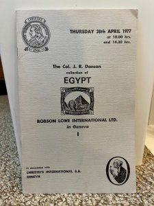 Col. JR Danson Collection (Christie's) Auction Catalogue EGYPT, Apr. 28, 1977