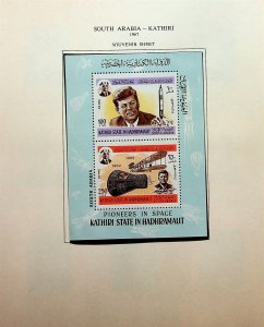 SOUTH ARABIA Mi BL16a NH SOUVENIR SHEET OF 1964 - PRESIDENT J.F. KENNEDY -(AO23)