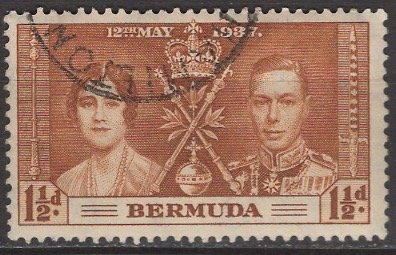 Bermuda; 1937: Sc. # 116: O/Used Single Stamp