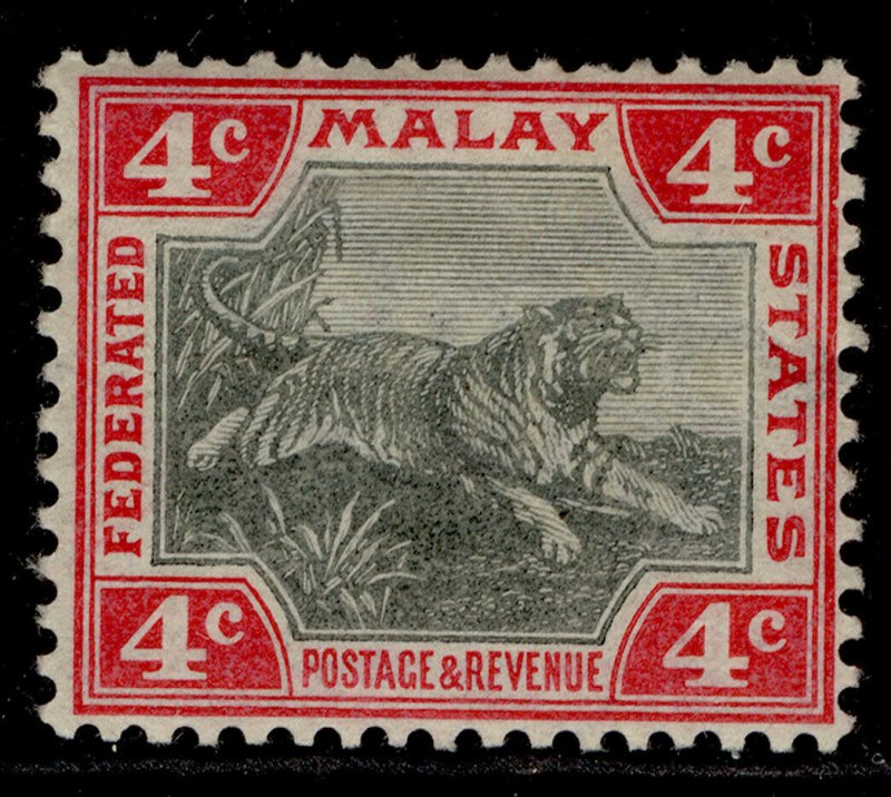 MALAYSIA - Federated Malay QV SG17a, 4c grey & carmine, M MINT. Cat £15.