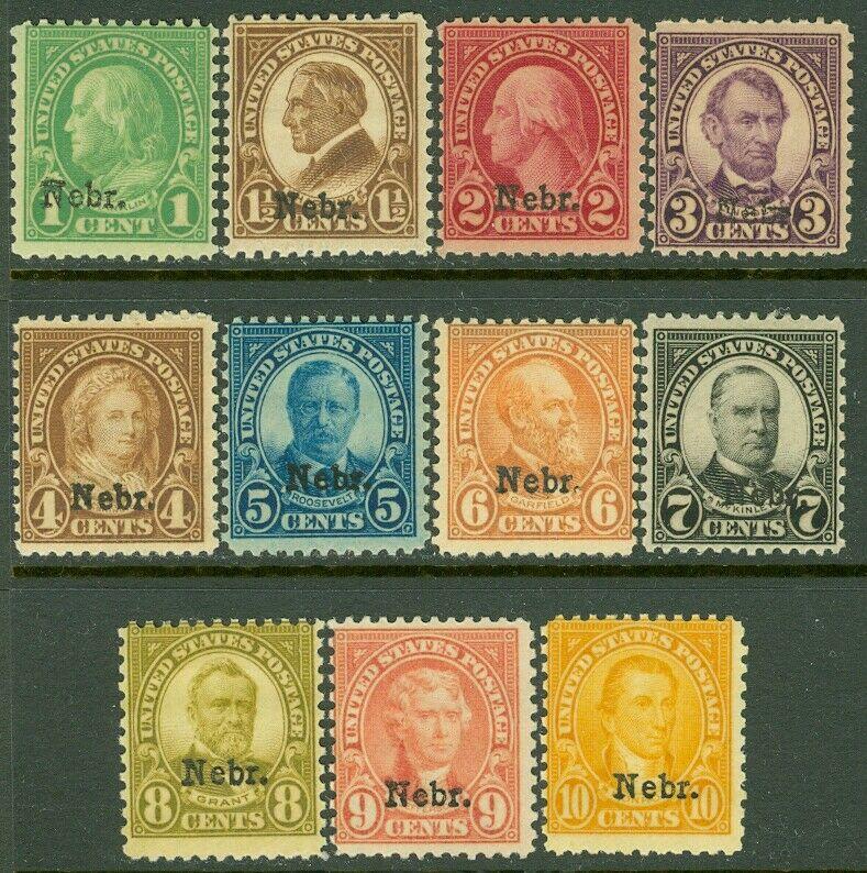 EDW1949SELL : USA 1929 Scott #669-79 Mint Never Hinged. Fresh set. Catalog $530.