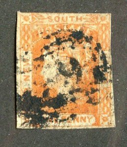 1854 New South Wales Sc.# 23 used cv $53  (161 BCXX )