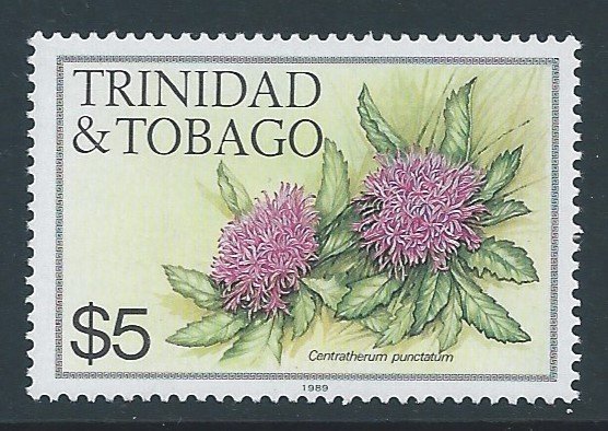 Trinidad & Tobago #406j NH $5 Flower Defin. 1989