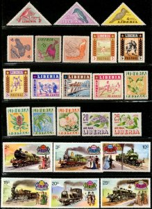 LIBERIA 1953-1974 Collection of Fourteen Mint Complete Topical Sets NH