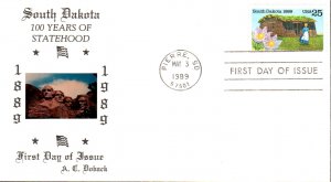 #2416 South Dakota Statehood Doback FDC